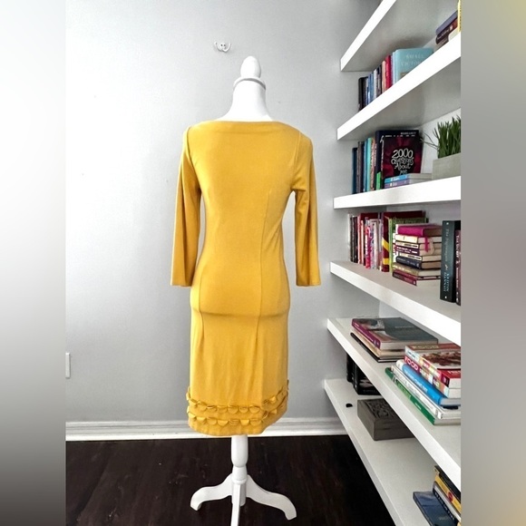 Boden Yellow Circle Shape Detail Sheath Dress, size 4R - Picture 7 of 15